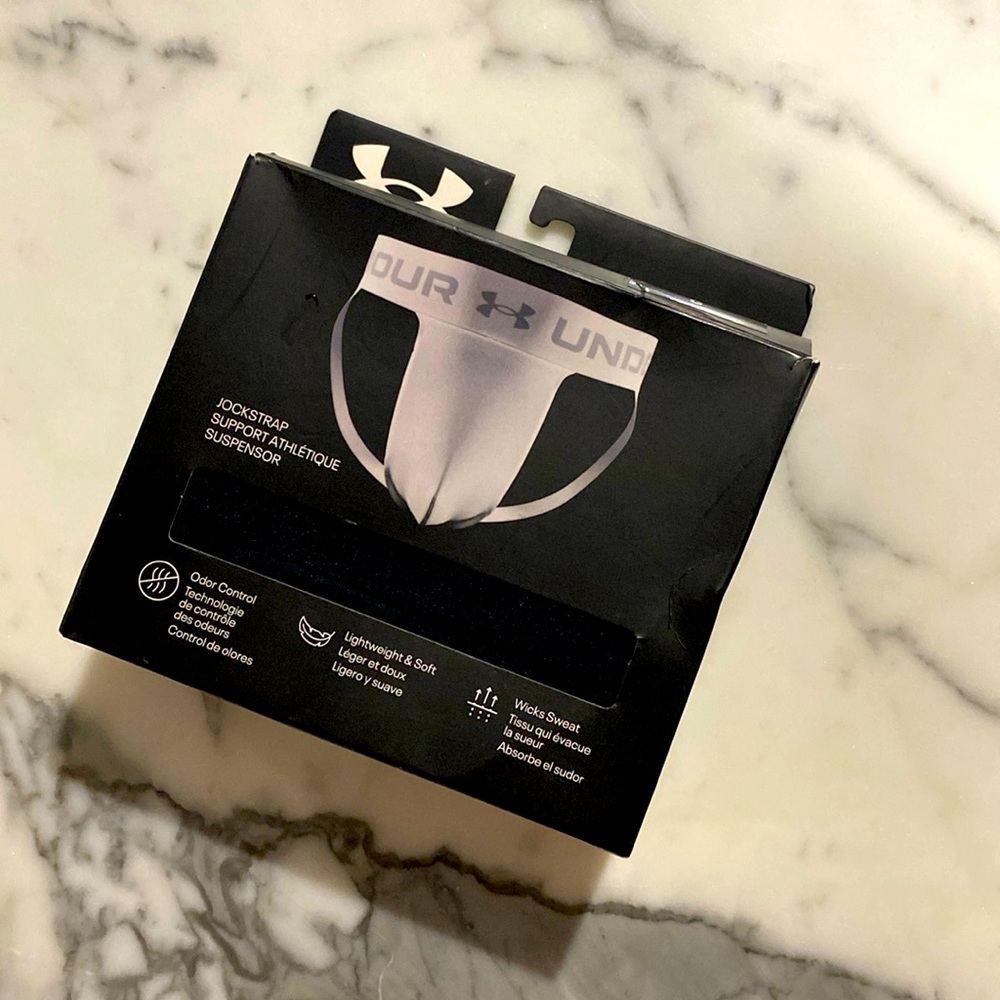 New Black Under Armour UA Jockstrap